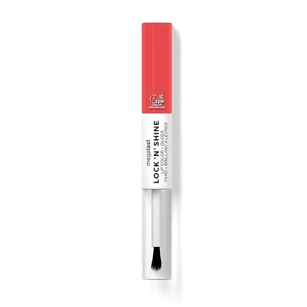 wet n wild Megalast Lock 'N' Shine Lip Color + Gloss Lipstick Shining Hybiscus (Pack of 2) - Product Image