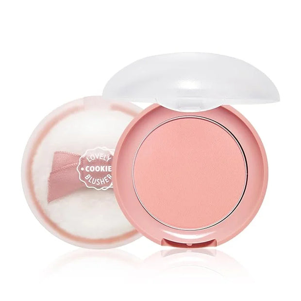 ETUDE Lovely Cookie Blusher - Peach Choux Wafers 4g | Glowing & Natural Powder Blush with Long-Lasting Sebum Control | Eas...