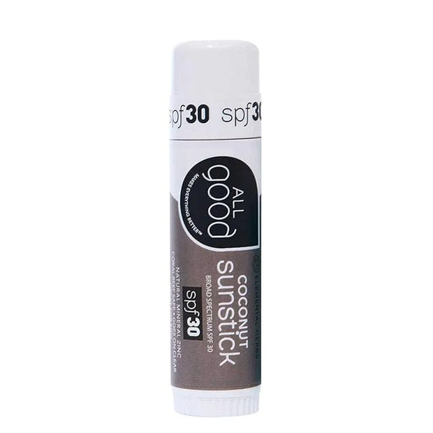 All Good Sunstick - Face Sunscreen, Water Resistant, UVA/UVB Broad Spectrum SPF 30+, Coral Reef Friendly - Beeswax, Zinc, ...