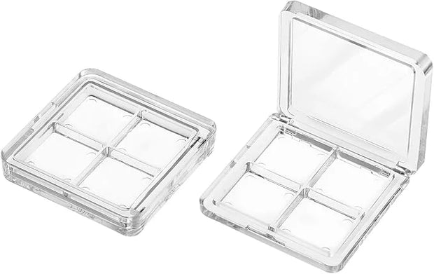 Beaupretty 6 Pieces Empty Eyeshadow Pallet 4 Grids