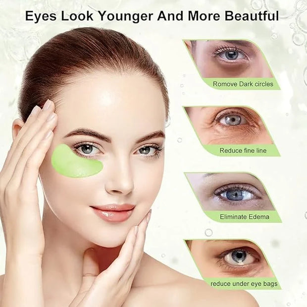 MOND'SUB Premium Under-Eye Mask with Collagen and Hyaluronic Acid for Dark Circles, Puffiness, and Eye Bags - Avocado Mois...
