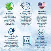 Level Up Boys Deodorant: Aluminum-Free, Alcohol-Free, Paraben-Free, 24 Hr Odor Protection, Clean Fresh Scent, Kids & Tween...