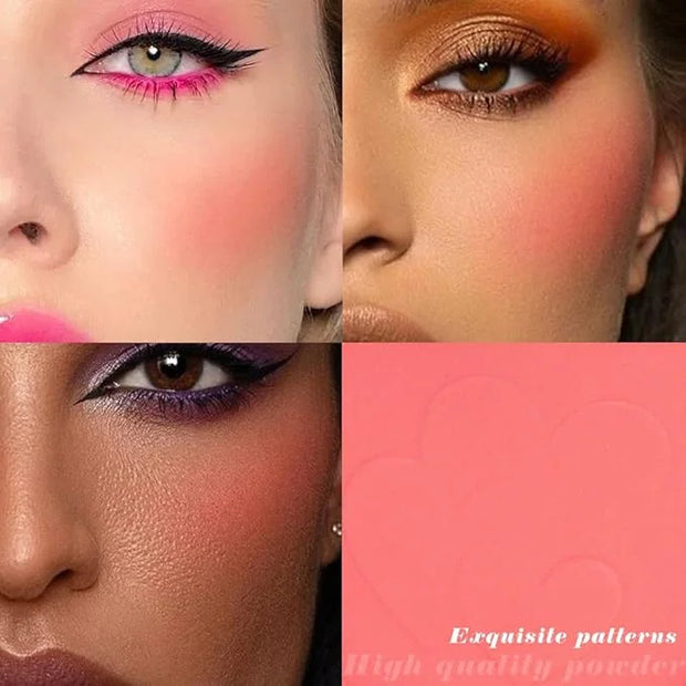 Single Coral Orange Matte Blush for Cheeks Face Blushes Makeup Palette, Rose Bean Monochrome Cream Blushes Palette Makeup ...