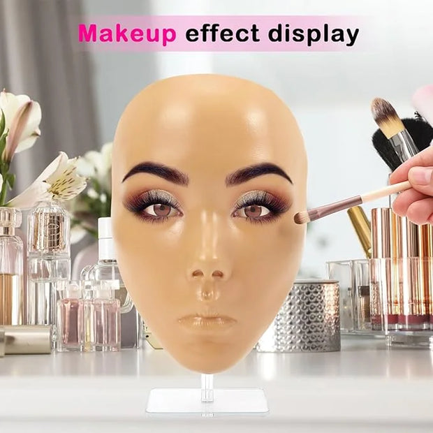 3D Makeup Practice Face Board,Reusable Silicone