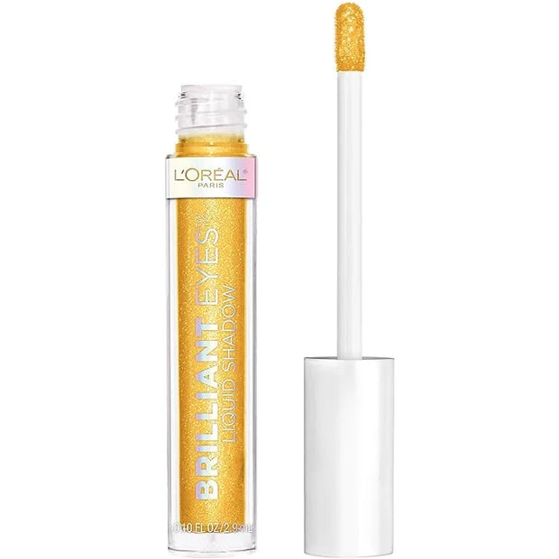 L’Oréal Paris Brilliant Eyes Shimmer Liquid Eye Shadow Makeup, Crown Gold, 0.1 oz. - Product Image