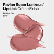 Revlon Super Lustrous Lipstick, Creamy Formula For Soft, Fuller-Looking Lips, Moisturized Feel, 672 Brazilian Tan, 0.15 oz...