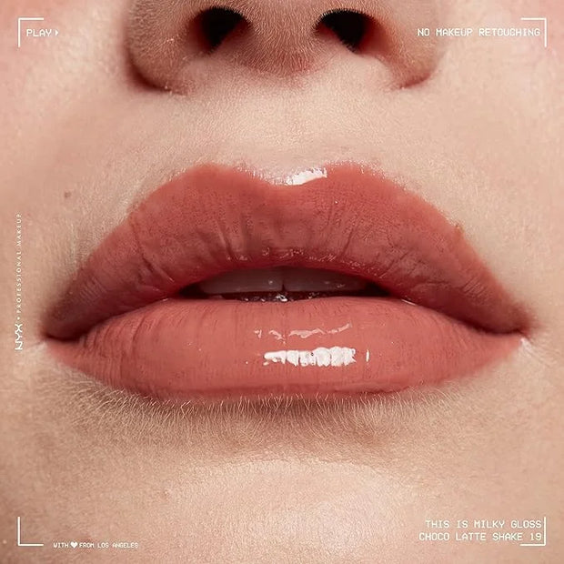 NYX PROFESSIONAL MAKEUP This Is Milky Gloss, Lip Gloss with 12 Hour Hydration, Vegan - Choco Latte Shake (Milk Chocolate) ...