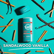 Tom's of Maine Sandalwood Vanilla Aluminum Free Natural Deodorant For Women & Men | Goes on Clear | Odor & Wetness Protect...