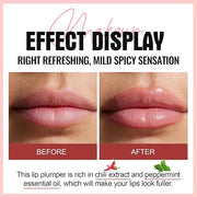 Erinde Lip Plumper Gloss, Natural Spicy Lip Plumping Booster, Ultra-Hydrating & Nourishing Plump Lip Plumper, Glossy Finis...