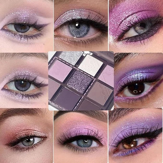 Purple Pink Eyeshadow Eye Shadow Palette Makeup,Violet Lavender Eyeshadow Palette Make Up Highly Pigmented Waterproof Mauv...