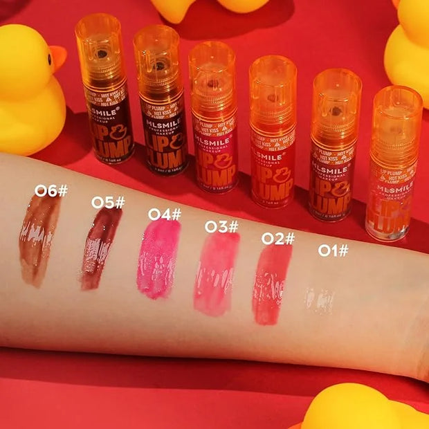 3-Color Duck Lip Plumper Gloss - High Pigment, Hydrating Lip Glow Oil, Balm Set for Women (Vegan, Set B) - Product Image