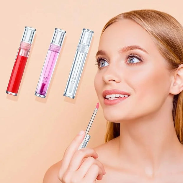 Hsei 100 Pcs Clear Lip Gloss Tubes 5 ml Empty Bulk Wand Balm Containers With Lids Cosmetic Bottles With Rubber Stoppers fo...