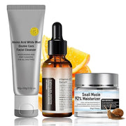 Travel Size Korean Skincare Set, Korean Skin Care Set with Vitamin C Facial Serum, Snail Mucin 92% Moisturizer, Amino Acid...