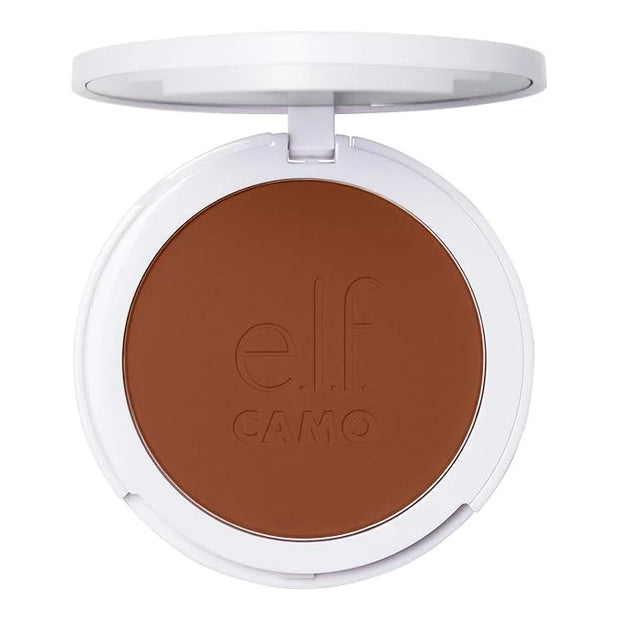e.l.f. Camo Powder Foundation, Lightweight, Primer-Infused Buildable & Long-Lasting Medium-to-Full Coverage Foundation, De...