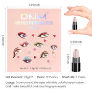 evpct 12Pcs Capsule Cream Eye Shadow Brightener Sticks Set for Eyes, Champagne Pearl Taupe Bronze Cocoa Stone Putty Smoky ...