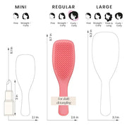 Tangle Teezer Ultimate Detangler Curly Hair Brush, Dry & Wet Hairbrush, Reduces Frizz & Breakage, for 3C to 4C Curly Hair ...