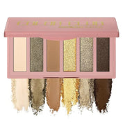 6 Colors Mini Naked Eyeshadow Makeup Palette Olive-colored Neutral Tone Eye Shadow Matte & Shimmer Nude Make Up Pallet wit...