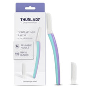 Face Razors for Women, Reusable Handle with 19 Microblades, Dermaplane Razor for Women Face, Eyebrow & Facial Razors, Peac...