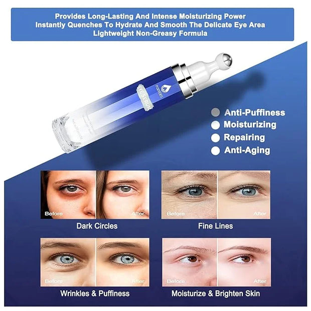 Eye Serum with 8% Caffeine 8% Retinol Hyaluronic Acid Niacinamide peptides for Puffy Bags Fine Lines Dark Circles Wrinkles...