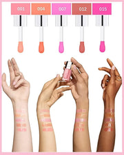 Hydrating Plumping Lip Glow Oil,Shine Tinted Lip Gloss,Glow Reviver Lip Oil,Long Lasting Moisturizing Clear Lip Plumper Oi...
