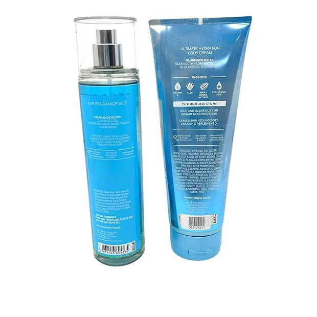 Bath & Body Works Sea Island Shore - 2 pc bundle - Fragrance Mist 8 oz and Ultimate Hydration Body Cream 8oz - Product Image