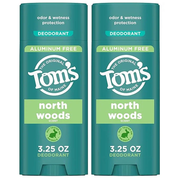 Tom's of Maine North Woods Aluminum Free Natural Deodorant For Women & Men | Goes on Clear | Odor & Wetness Protection | N...