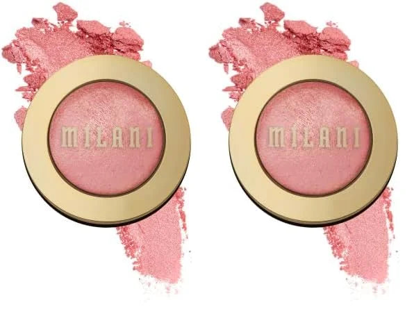 Milani Baked Blush - Dolce Pink (0.12 Ounce) Cruelty-Free Powder Blush - Shape, Contour & Highlight Face for a Shimmery or...