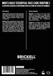 Brickell Men's Daily Essential Face Care Routine I, Gel Facial Cleanser Wash and Face Moisturizer Lotion, Natural and Orga...