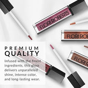 Flori Roberts Mineral Base Lip Shine, Vibrant Lip Gloss Makeup for Women of Color or Deeper Skin Tones, Non-Sticky, Long W...