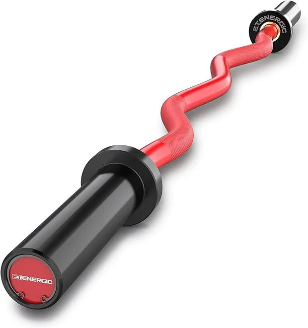47" Olympic EZ Curl Bar 500-lbs Capacity Steel 2" Barbell - Product Image