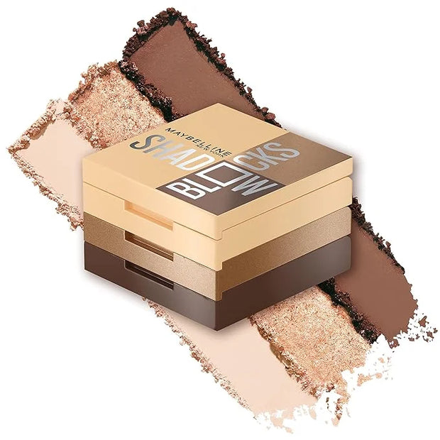 Maybelline New York Shadow Blocks Shadow Blocks Eyeshadow Palette, Stacked Eye Shadow Trio, North 3rd & Bedford Ave, 0.08 ...