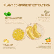 Under Eye Patches for Dark Circles,Puffy Eyes,20 Pairs Face Masks SkinCare With Vitamin C and 24k Gold - Product Image