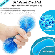 Eye Mask, Cooling Sleep Mask Gel Eye Mask for Sleeping, Black Silk Sleeping Mask for Travel, Gifts for Men Women, Stocking...