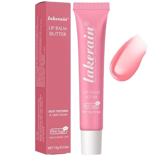 Tinted Lip Butter Balm - Tinted Moisture Gel Lip Gloss | Hydrating Glow Tinted Lip Care | Tinted Lip Stain (Pink sugar, 06...