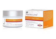 Vitamin C Night Cream for Face and Neck with Evening Primrose Oil, Manuka Honey & Sweet Almond Oil | Plant Based Formula |...
