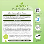Aloderma Aloe Firming Eye Cream Made with 70% Organic Aloe Vera - Natural Daily Hydrating Eye Cream with Jojoba, Hyaluroni...