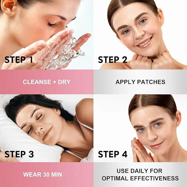 Reusable Wrinkle Patches - Silicone Fusion Treatment Forehead Patches for Brow Lift, Wrinkle Smoothers, Reduce Frown Lines...