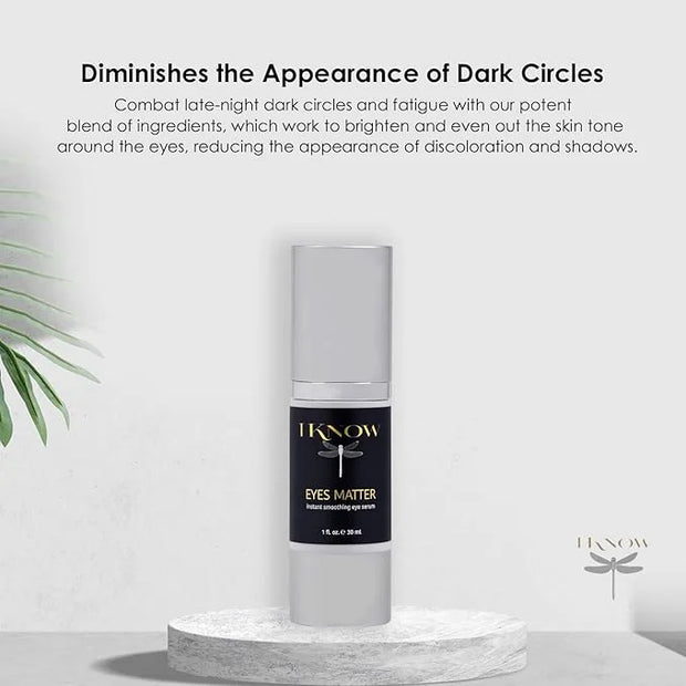 IKNOW EYES MATTER Instant Smoothing Eye Serum, Rapid Wrinkle Reducer, Rejuvenating, Brightening Treatment for Fine Lines, ...