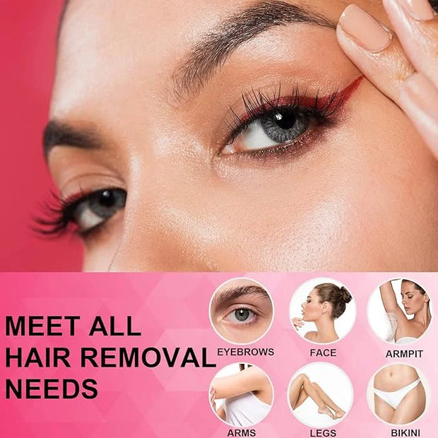 Eyebrow Razor & Facial Hair Removal for Women (2 in 1, USB Rechargeable), 100% Painless Hair Removal, Eyebrow Trimmer and ...