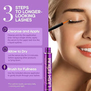Enhancing Lash Serum for Eyelash Growth with Keratin and Biotin Peptides, Hyaluronic Acid, Creatine for Longer, Fuller, Th...