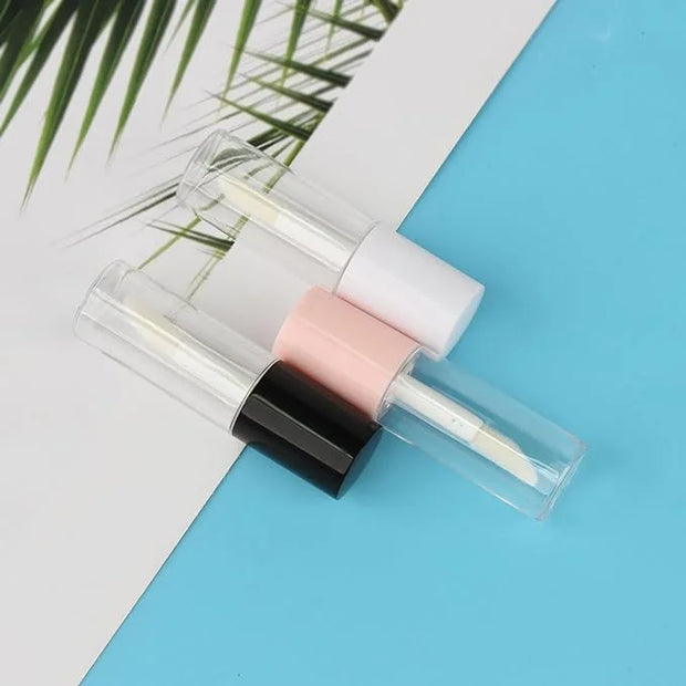 COSIDEA 10pcs 3ml empty lip gloss tubes with wand 0.1OZ Round mini White lipgloss tube container for DIY cosmetics packing...