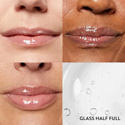 LAURA GELLER NEW YORK Fine Shine Glossy Lip Oil Duo, Rose Garden + Glass Half Full - Clear Pink Lip Gloss with Hydrating S...