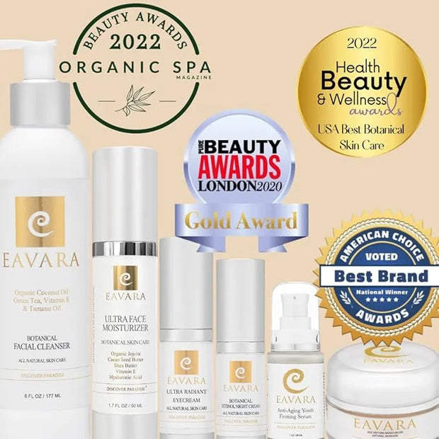 Organic Face Moisturizer Cream with Collagen Peptides and Hyaluronic Acid Anti Aging Moisturizing Face Lotion For Women An...