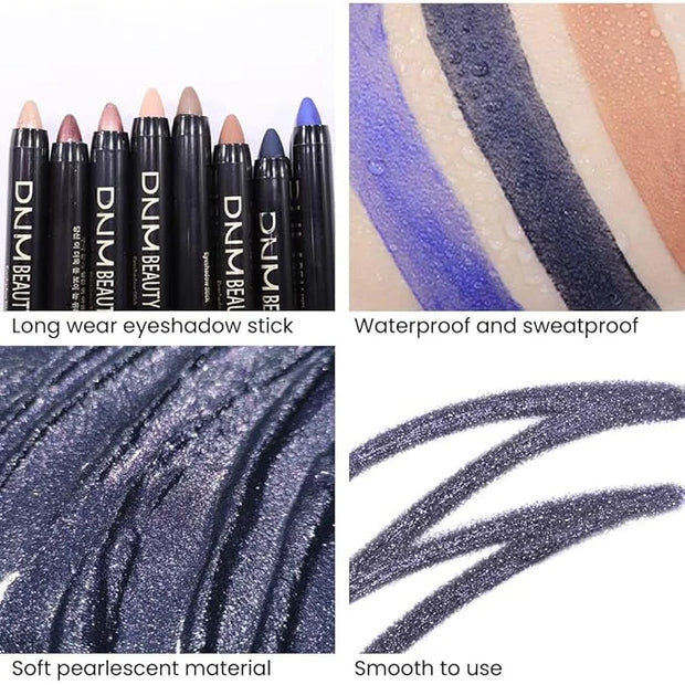 Kaely 2Pcs Cream Eyeshadow Sticks Set for Eyes Waterproof,Midnight Blue Shimmer Eye shadow Stick Pencil Pen Bulk sombras e...