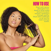 Mielle Curl Forming Glaze - Kalahari Melon & Aloe Vera Deep Hydration Styling Gel for Dry, Curly and Textured Hair - Enhan...