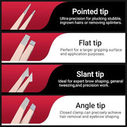 TsMADDTs Tweezers for Women Facial Hair, 8 in 1 Eyebrow Kit with Tweezers, Eyebrow Trimmer Scissors, Razor, Brush with Tra...