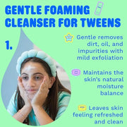 Skincare Start Young Bundle Gift Set | 3-Step Gentle Skin Care Routine for Tweens | Alcohol-Free & Safe | Includes Squeaky...