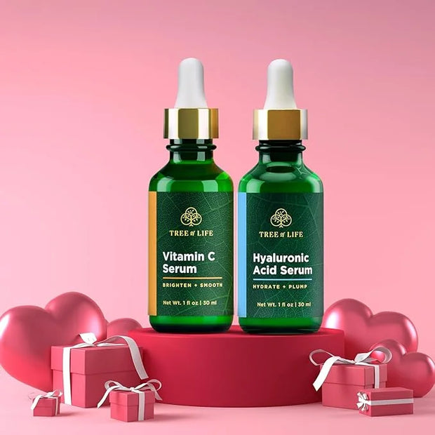 Tree of Life Beauty Facial Skin Care Set, Brightening, Firming, Hydrating, Dry Face, Dermatologist Tested - Vitamin C and ...