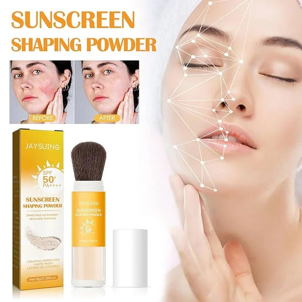 Mineral Powder Sunscreen, Powder Sunscreen for Face,Mineral SPF 50 PA+++ Sunscreen Powder,Long-Lasting Lightweight Breatha...