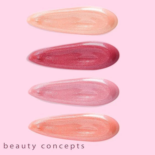 Beauty Concepts Lip Gloss Collection – Shimmering, Glossy Lip Makeup Set for a Radiant Finish, Pink and Red Collection - P...